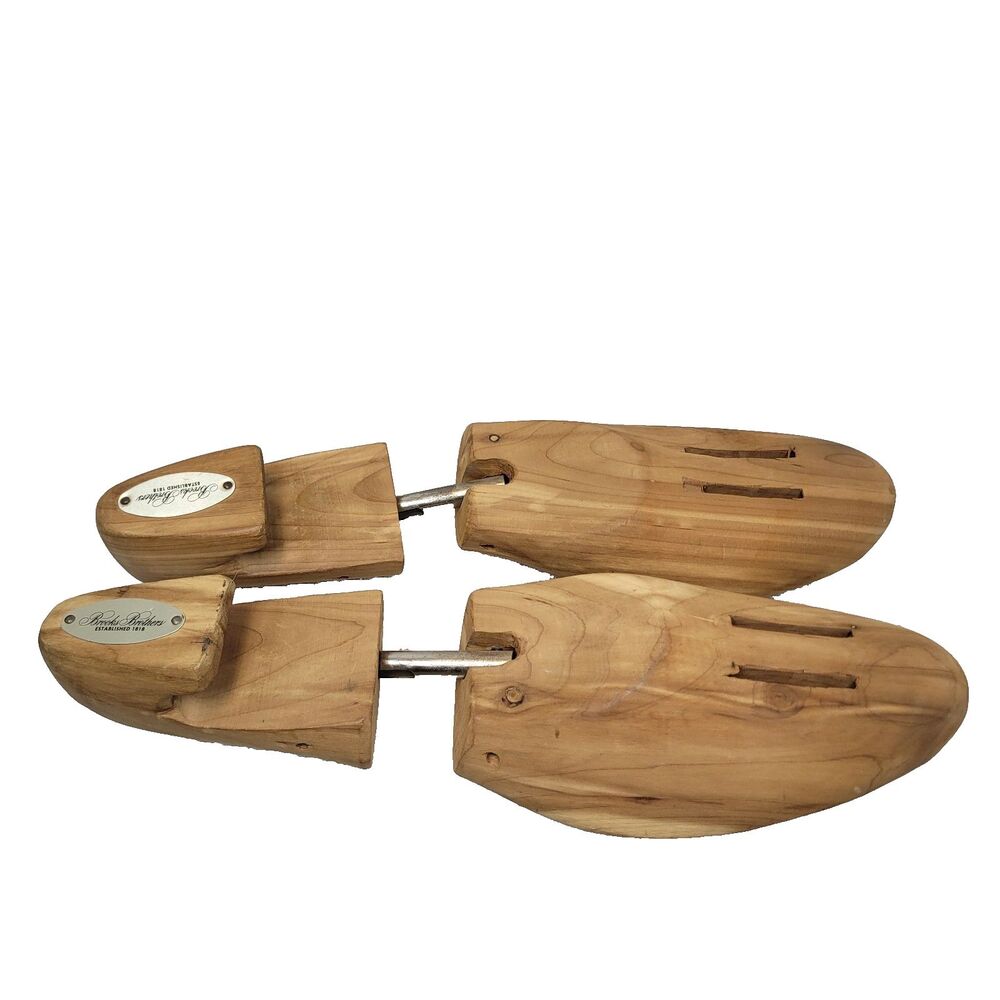 Vintage Brooks Brothers Cedar Wooden Shoe Keepers Trees Forms Stretchers XL